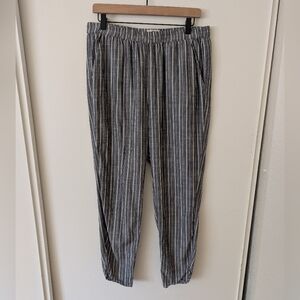 Marine Layer Womens Large Allison Pants Black White Coastal Beach Cottagecore